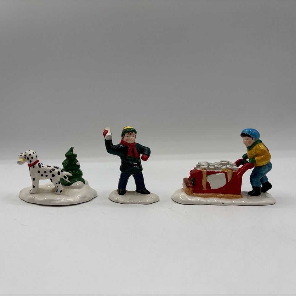 Dept 56 1987 Vintage Original Snow Village Early Morning Delivery Set Of 3 54313
